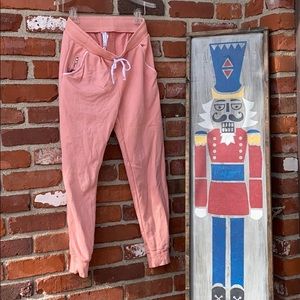 Fabletics Peach Jersey Joggers Women’s Small